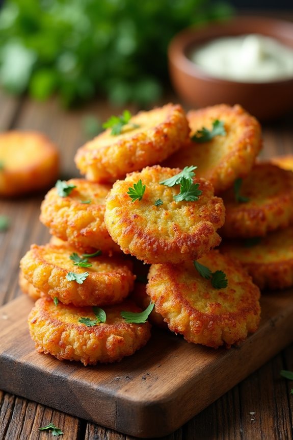 crispy brazilian potato fritters
