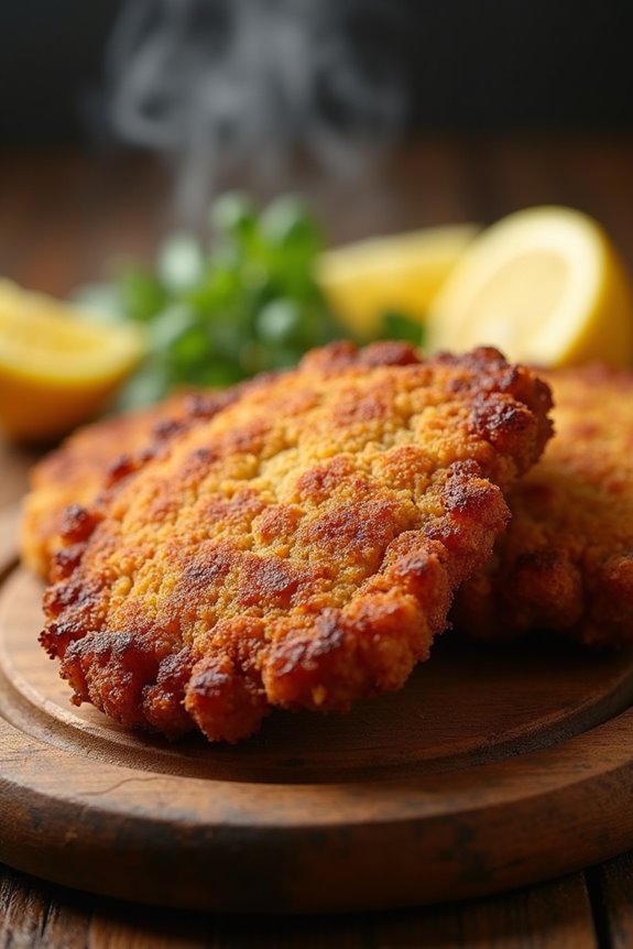 crispy breaded beef cutlets