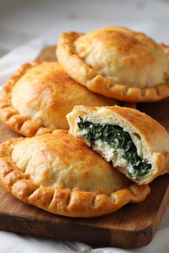 crispy cheese spinach empanadas