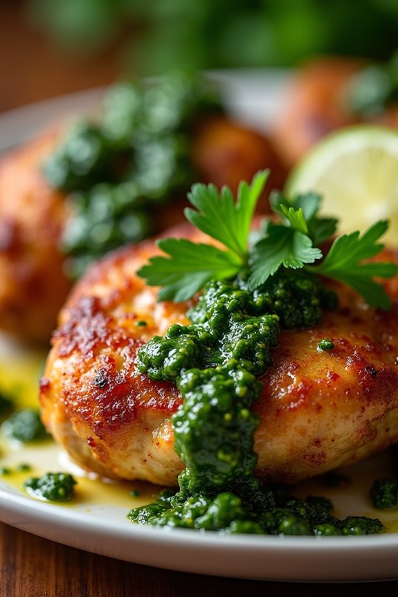 crispy chicken vibrant chimichurri