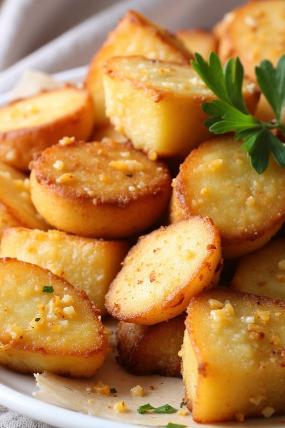crispy garlic infused cassava delight
