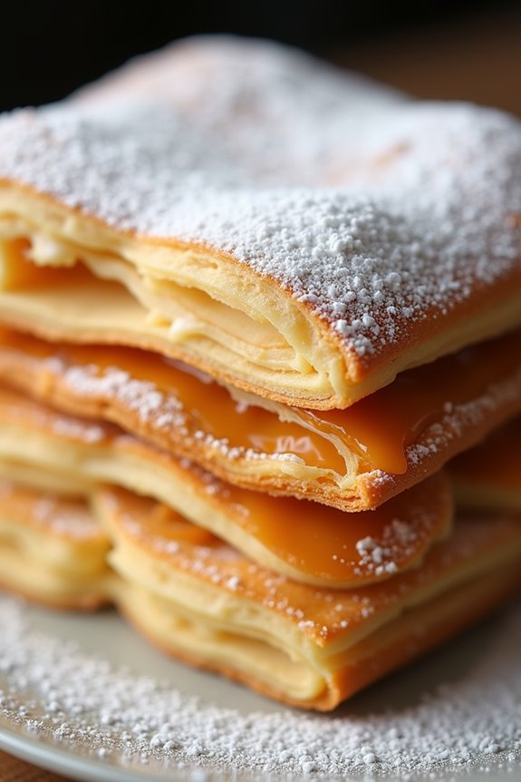 crispy layered dulce de leche
