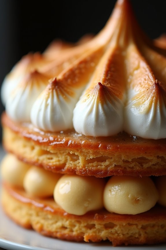 crispy layered dulce de leche