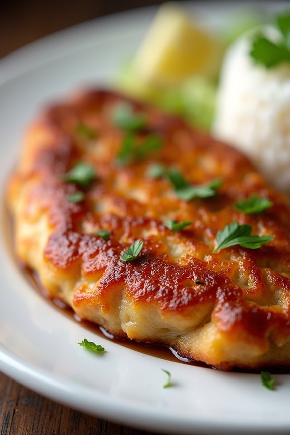 crispy marinated pork cutlet