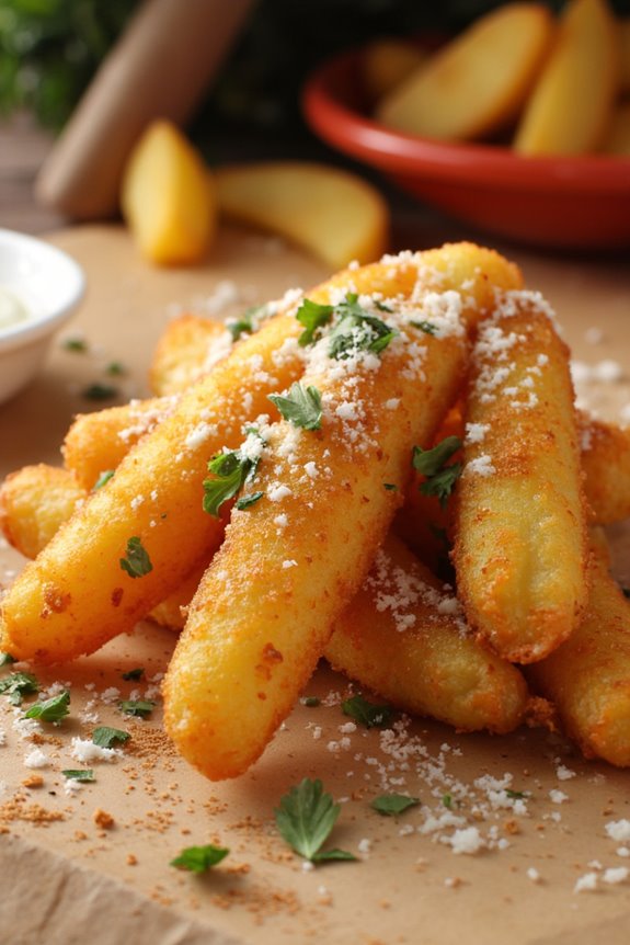 crispy parmesan herb yuca