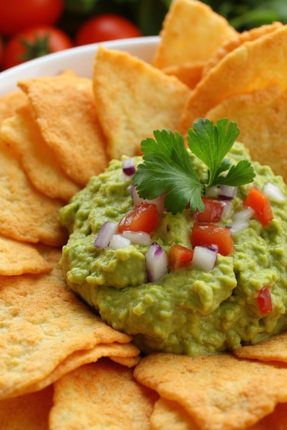 crispy plantains with guacamole