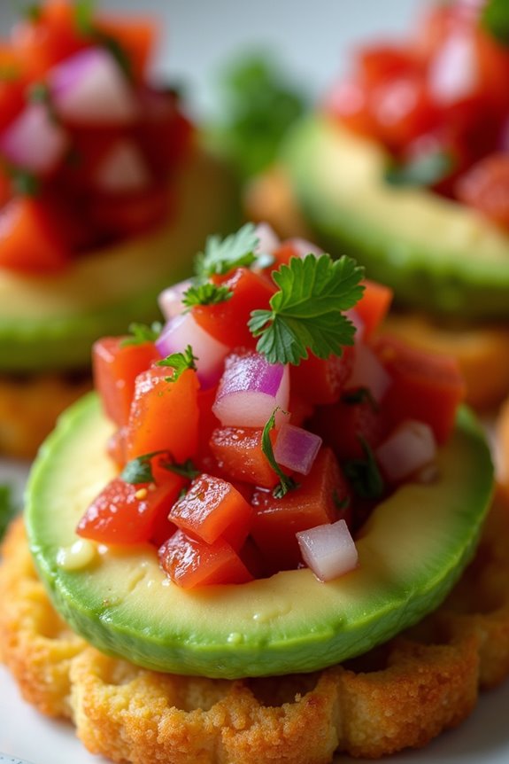 crispy plantains with toppings