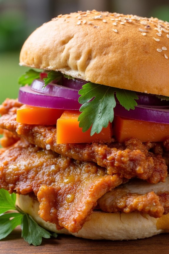 crispy pork belly sandwich