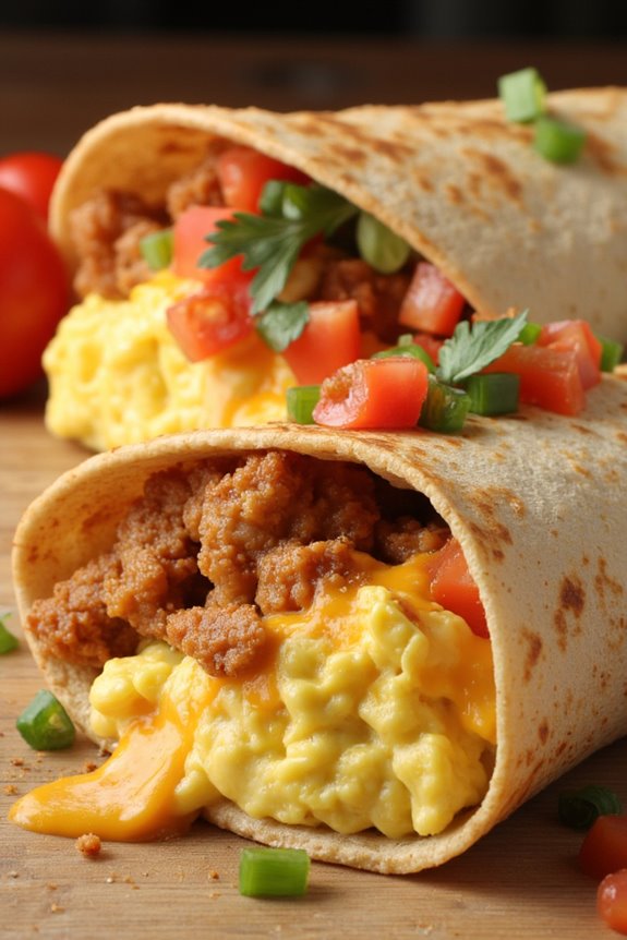 crispy pork breakfast burrito