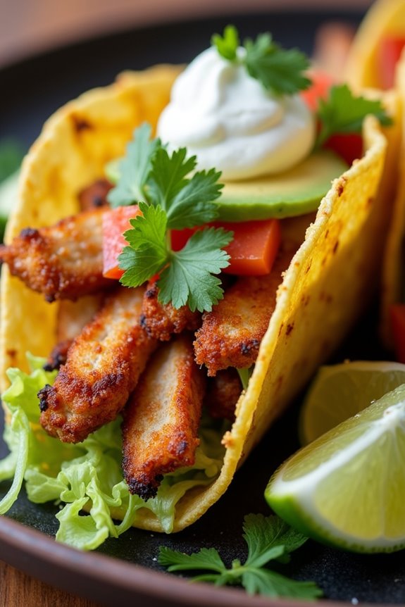 crispy pork chop tacos