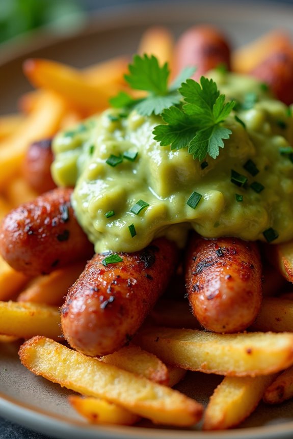 crispy potatoes savory sausages