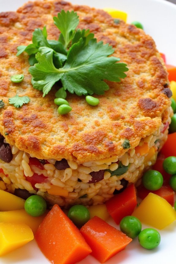 crispy rice and beans