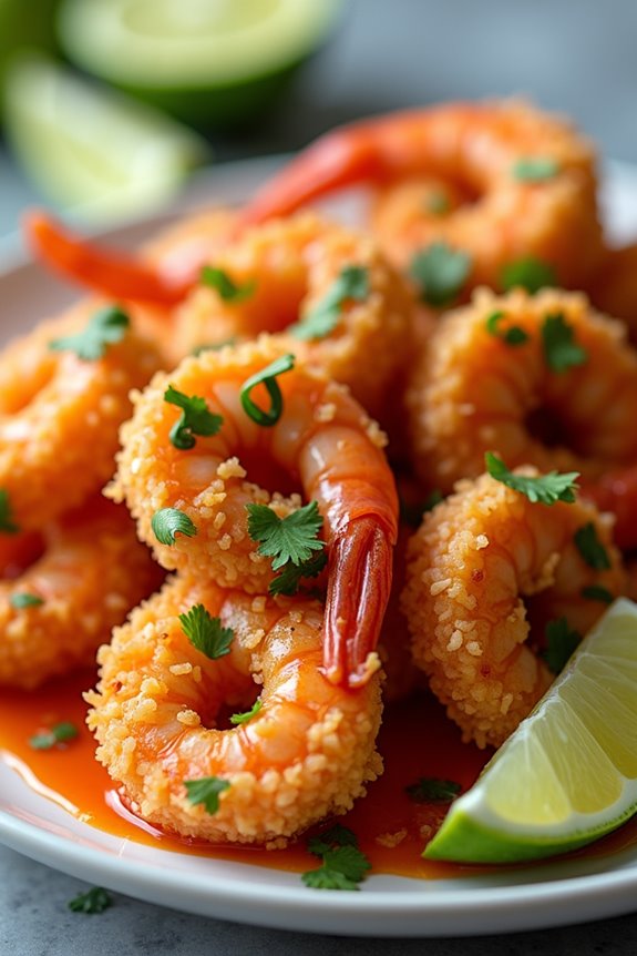 crispy shrimp with zesty sauce