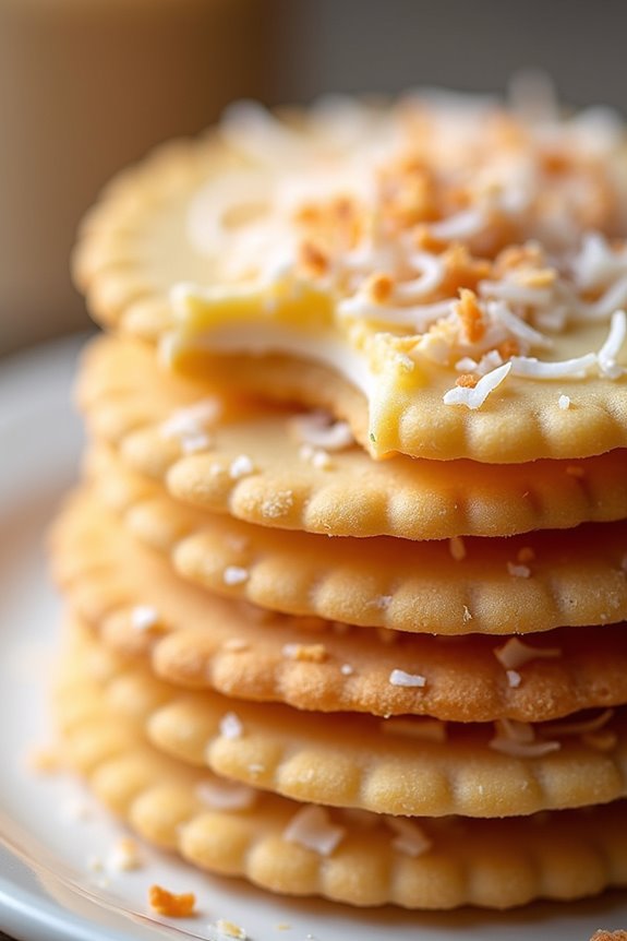 crispy wafers with dulce de leche