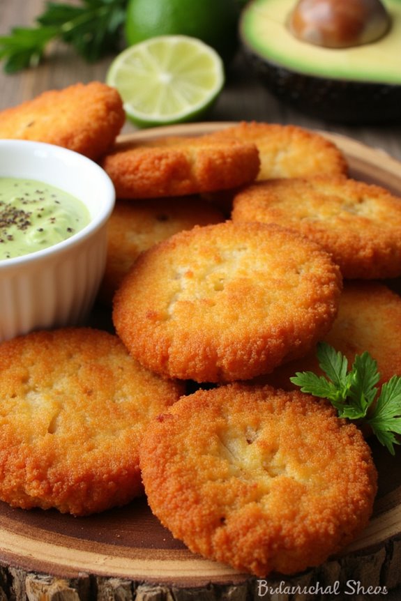 crispy yuca with avocado