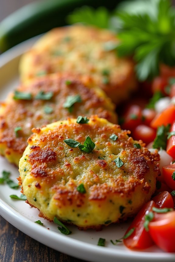 crispy zucchini fritters salsa