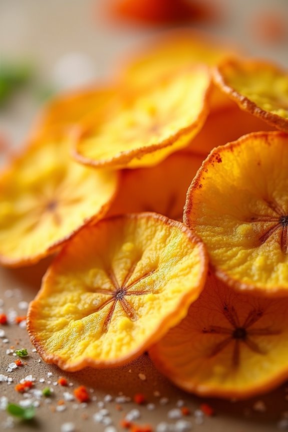 crunchy homemade plantain chips