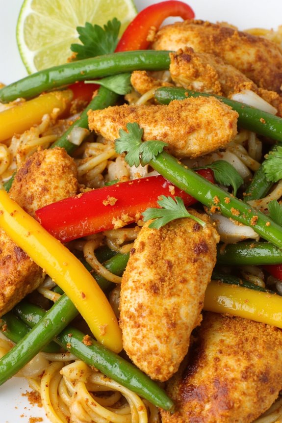 curry infused peruvian stir fry