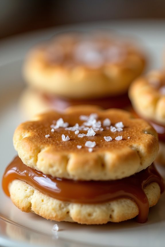 decadent caramel sea salt alfajores