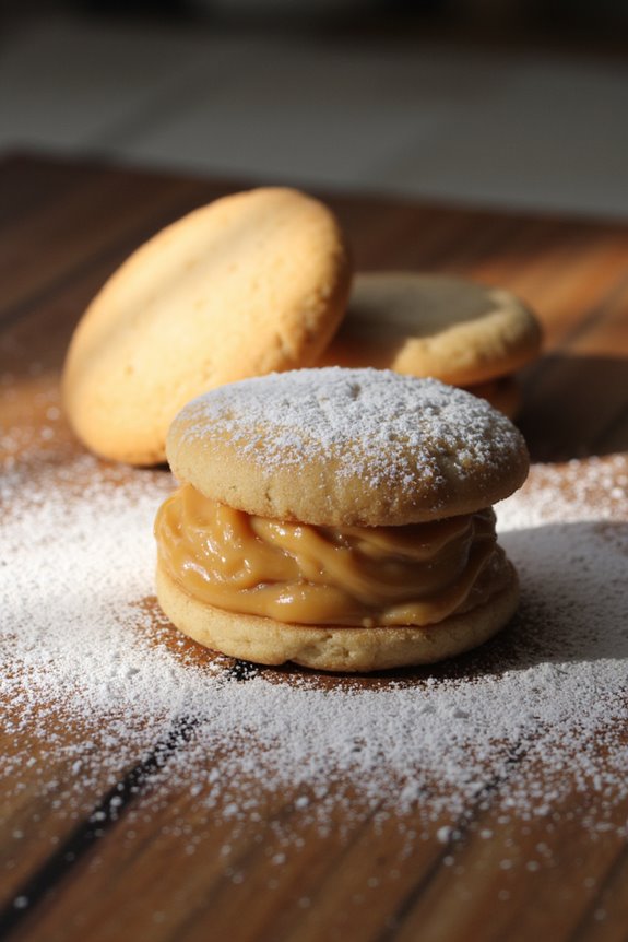 delicate caramel filled cookies