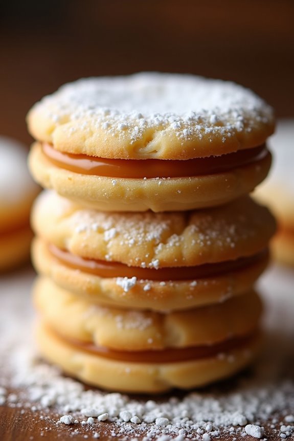 delicate cookies with dulce