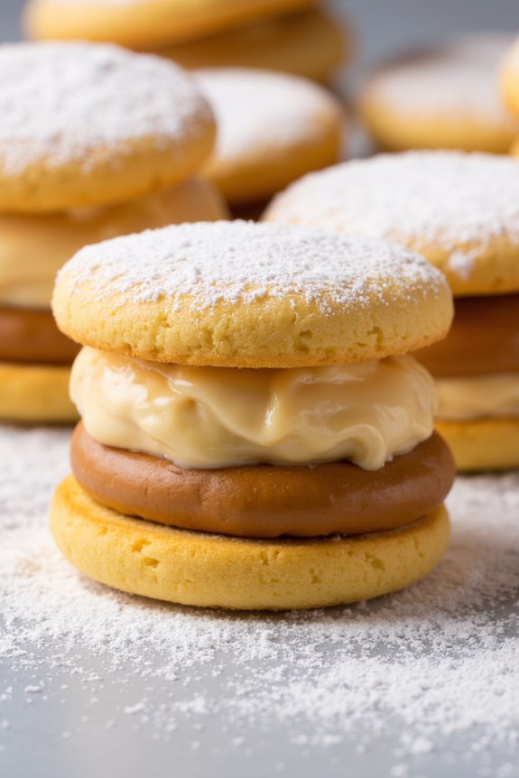 delicate cookies with dulce de leche