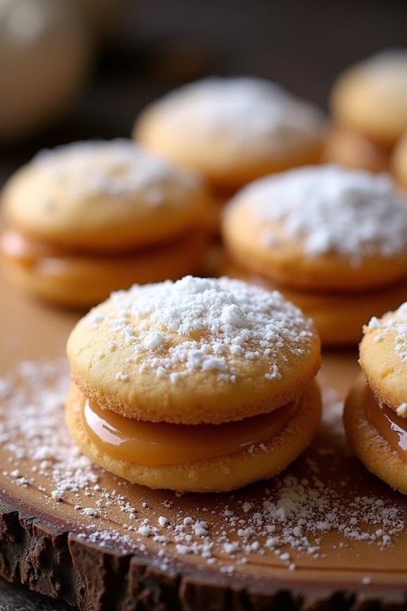 delicate dulce de leche sandwiches