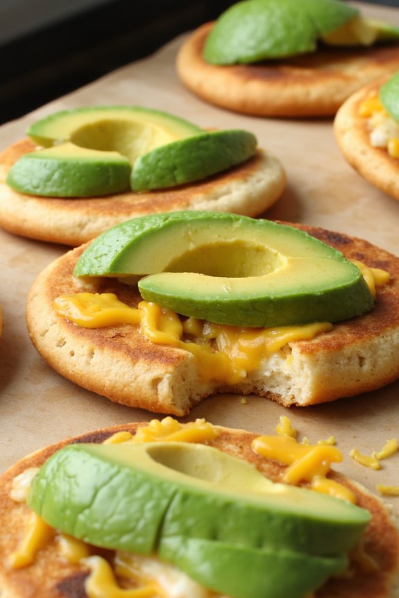 delicious arepas with avocado