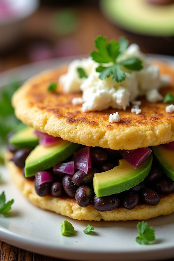 delicious black bean arepas
