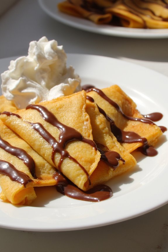 delicious caramel filled crepes
