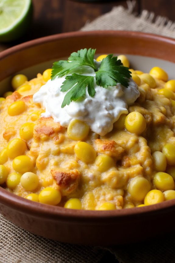 delicious corn and cheese