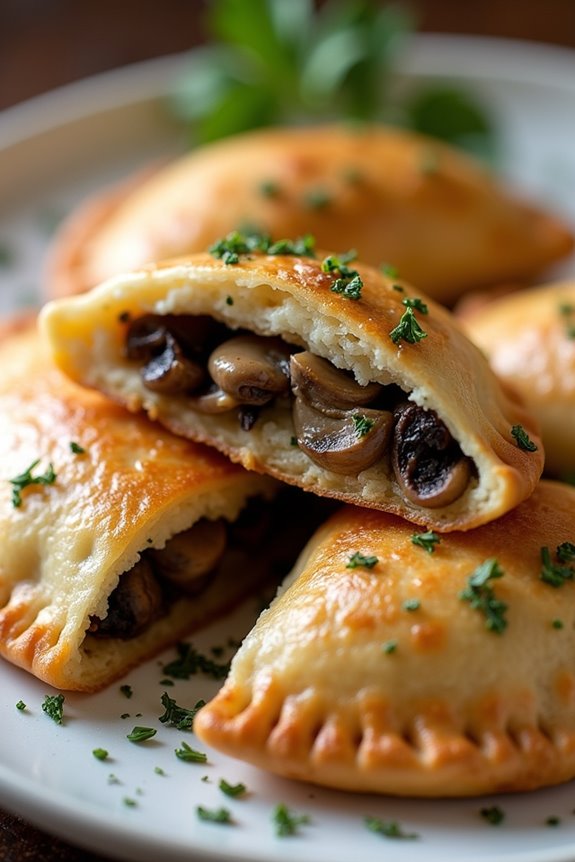delicious creamy mushroom pastries