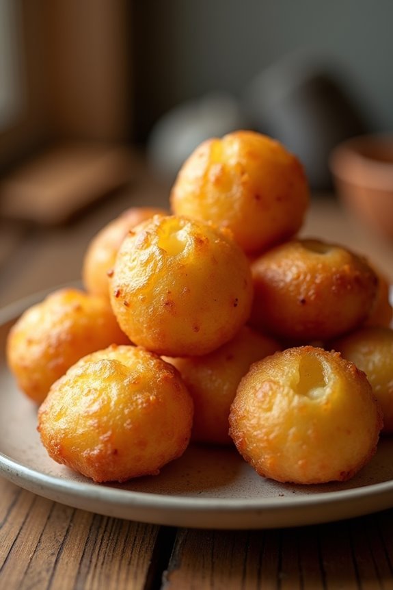 delicious fluffy cheese fritters