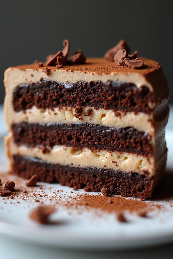delicious layered chocolate dessert