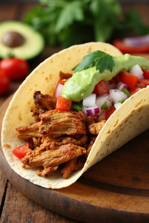 delicious peruvian chicken tacos