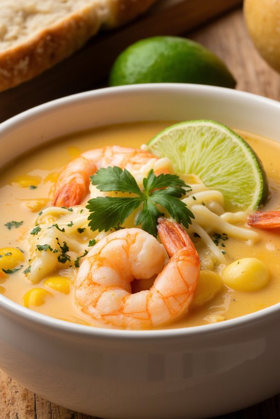 delicious peruvian shrimp chowder
