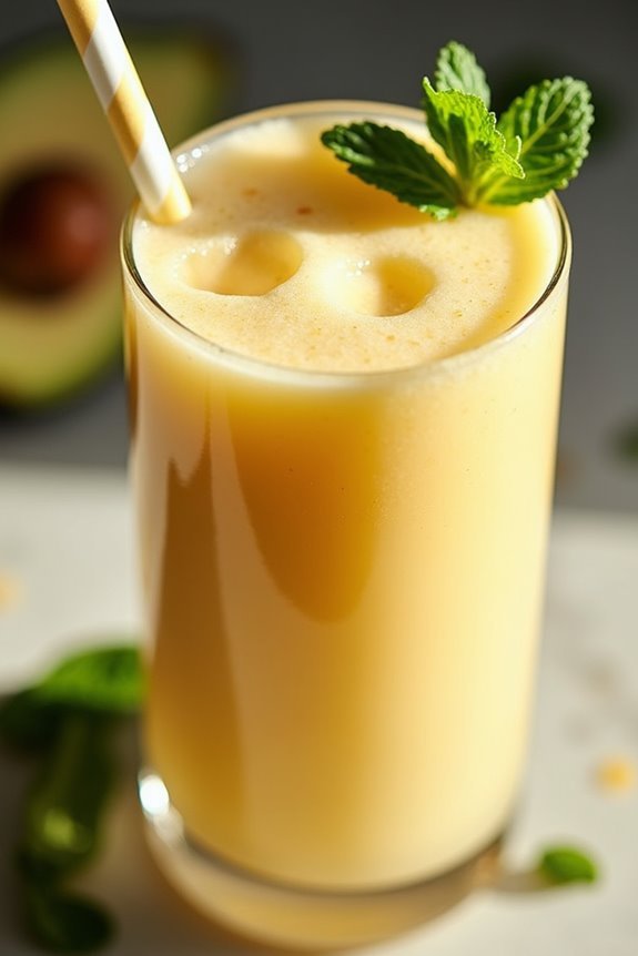 delicious plantain coconut smoothie