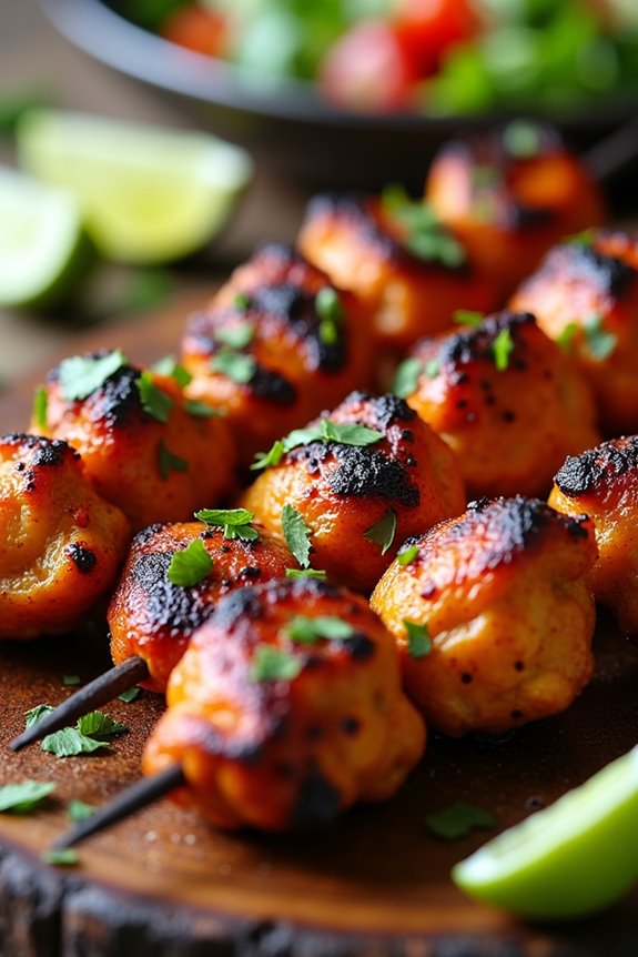 delicious smoky chicken skewers