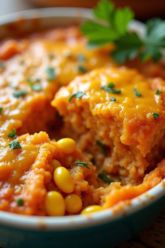 delightful layered sweet potato casserole