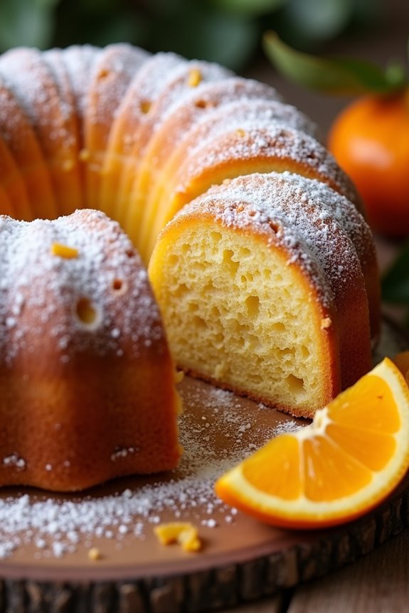 delightful moist orange cake