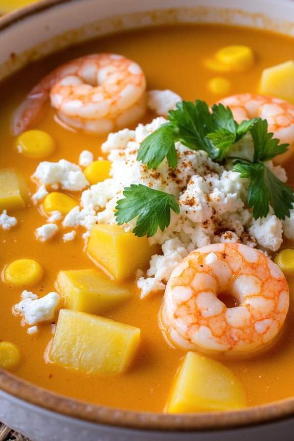 delightful peruvian shrimp soup