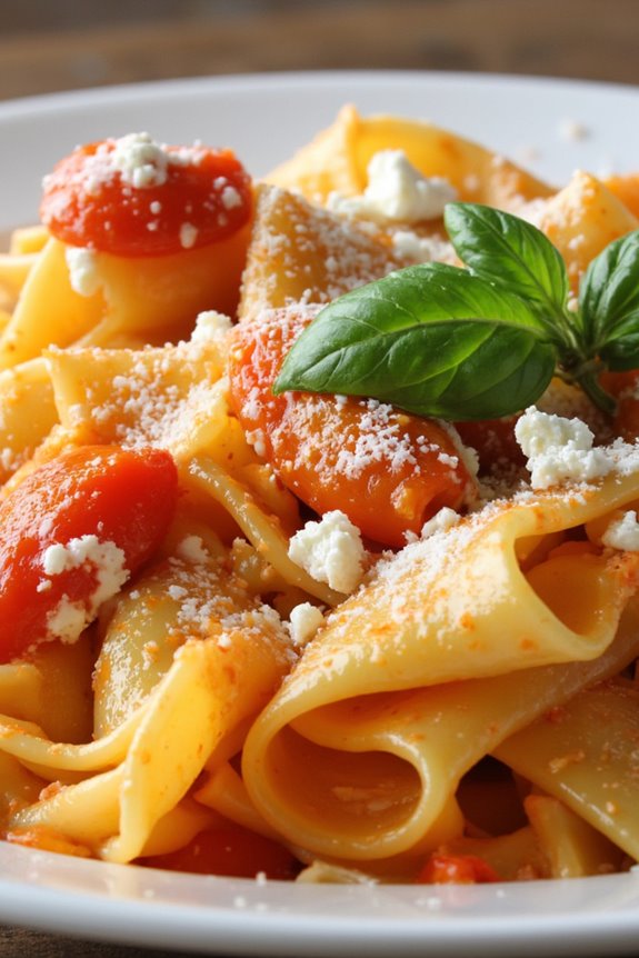 feta pepper pasta delight