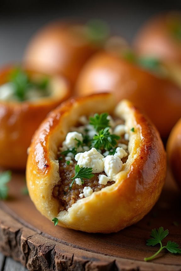 feta stuffed mediterranean kibe delight