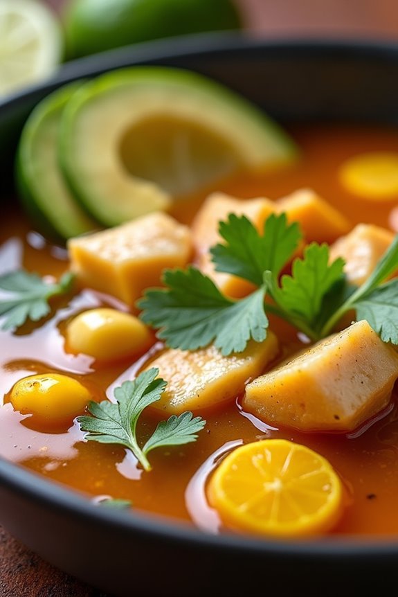 fish ajiaco with herbs