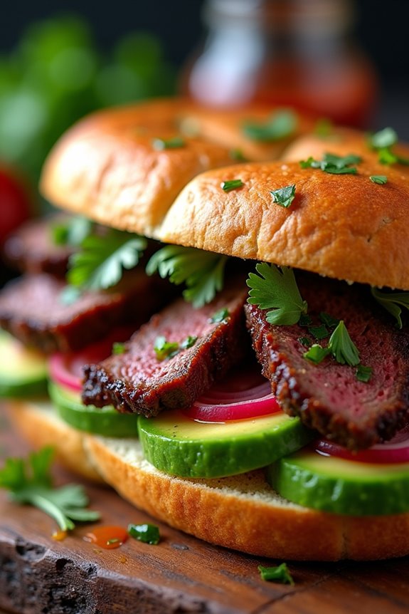 flank steak sandwich delight