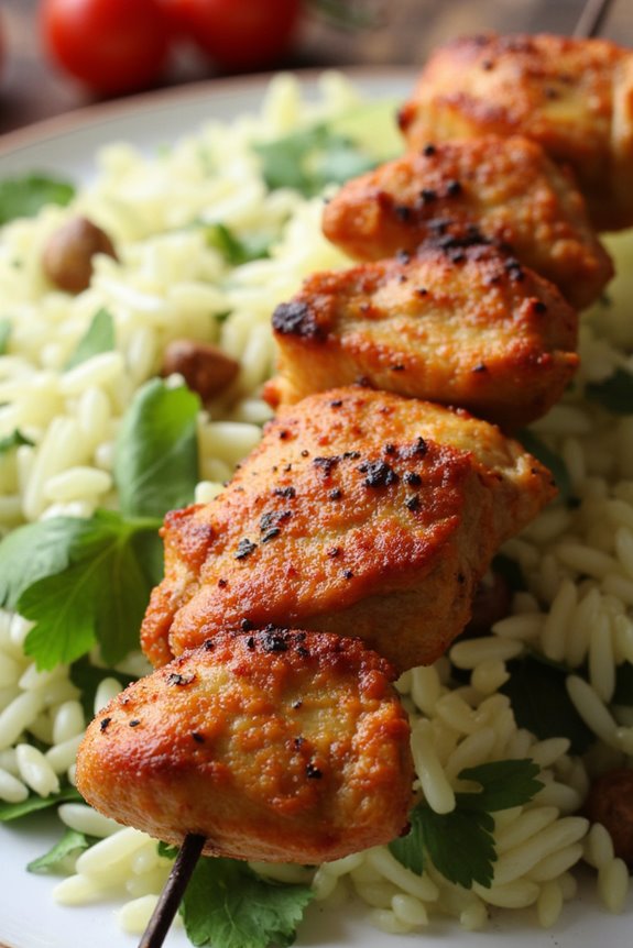 flavorful baked chicken skewers