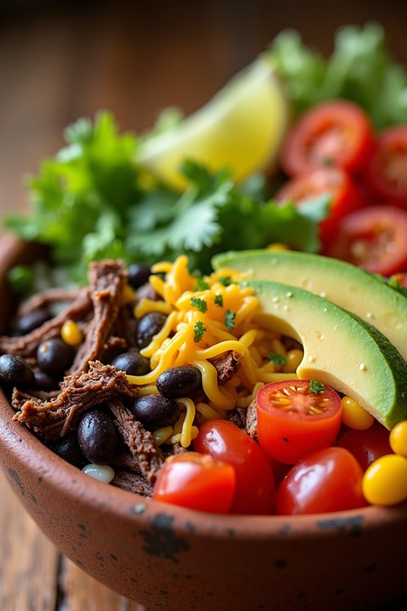 flavorful beef burrito bowls