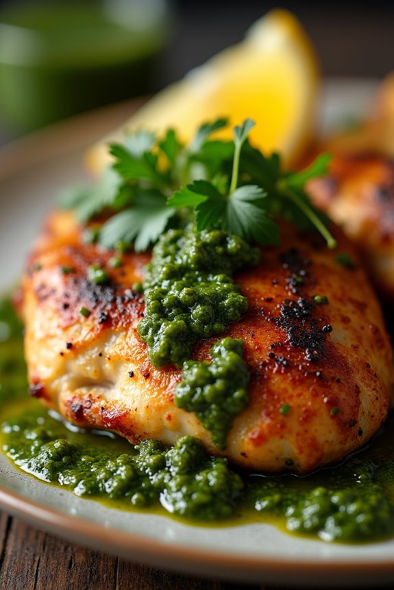 flavorful chicken with chimichurri