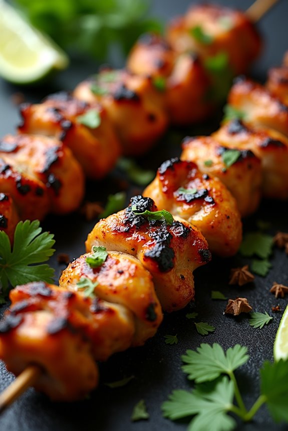 flavorful colombian chicken skewers