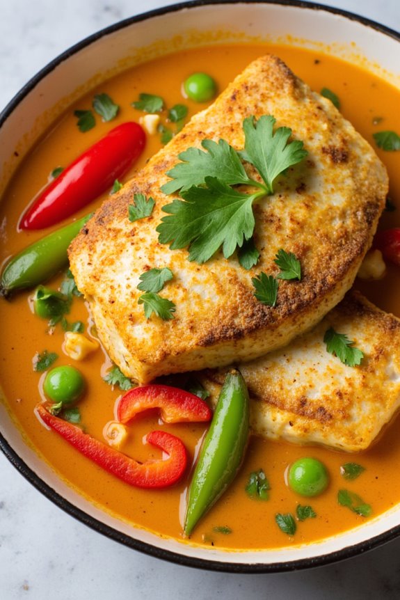 flavorful fish coconut curry
